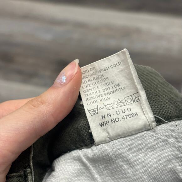 Vintage 90s Y2K Woolrich Herb Green Mens 38 Relaxed Fit Pleated Chino Shorts EUC - Picture 4 of 9